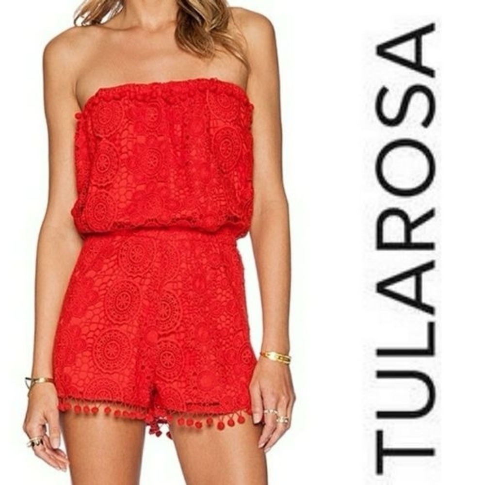 NEW TULAROSA REVOLVE MONTEREY ROMPER CAYENNE RED MEDIUM MINT CONDITION! RARE 🔥